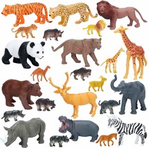 Jumbo Safari Animals Figures, Realistic Large Wild Zoo Animals Figurines, Plasti - £31.62 GBP