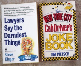 2 Books New York Cab Drivers Joke Book &amp; Lawyers Say Darndest Things Humor SC - $5.00