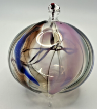 Vintage  Art Glass Twisted Blue Purple Green Maroon Ornament U257/9 - £31.89 GBP