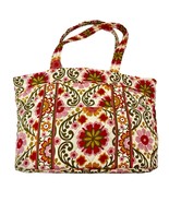 Vera Bradley Folkloric Purse Shoulder Tote Bag Orange Pink Floral Spring... - $29.78 CAD