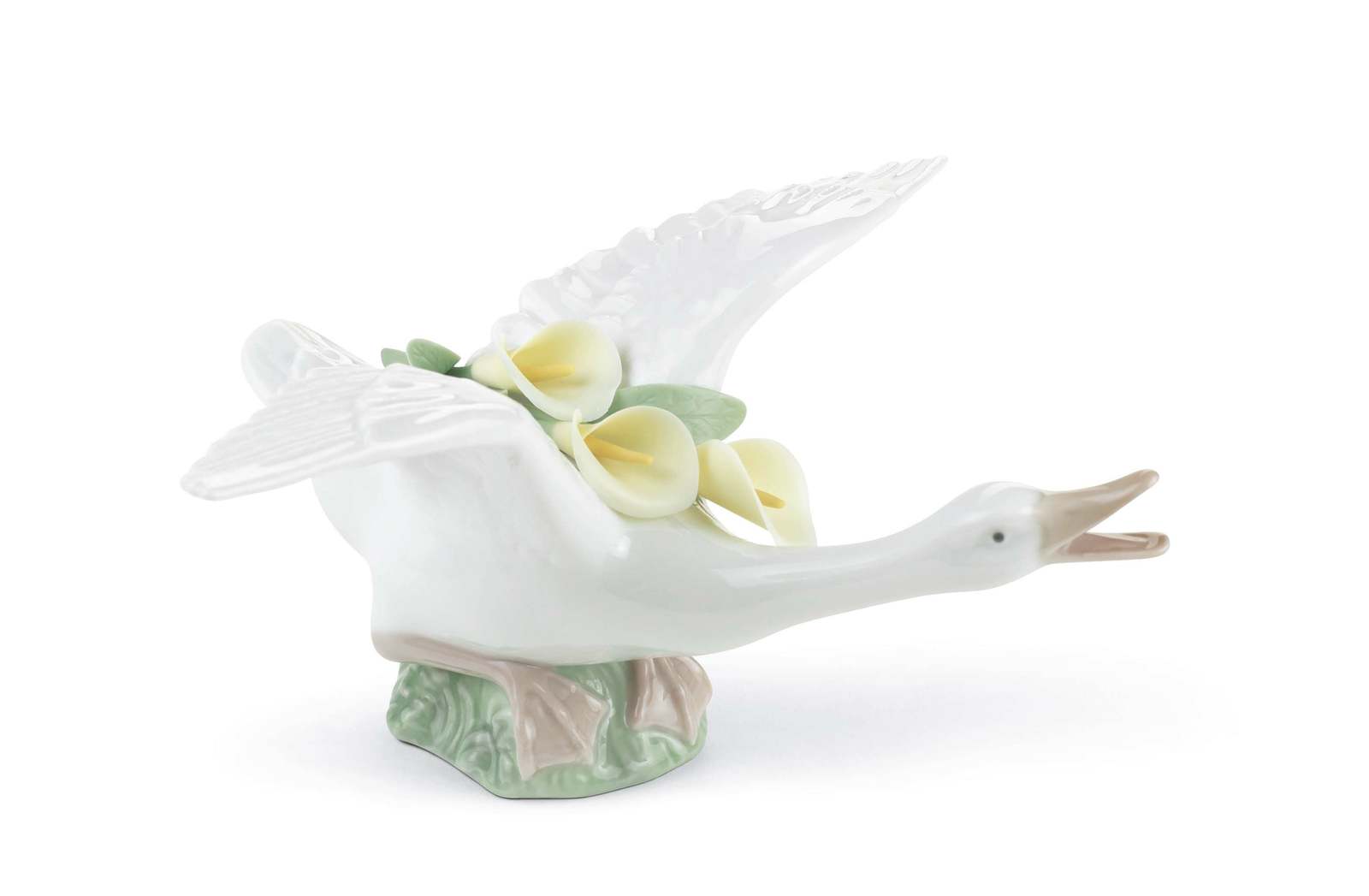 Flying Duck with Yellow Lillies - $125.00