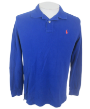 Polo Ralph Lauren Rugby long sleeve blue sz XL (18-20) teen men red pony vtg - £21.56 GBP