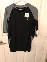 CHAMPION DUO DRY  Unisex Black W Gray Swim Shirt - Sz M NWT - £13.18 GBP