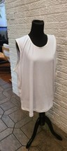 Allison Daily 3X White  Round Neck Stretch Top Shirt Sleeve T-Shirt Tuni... - $10.85