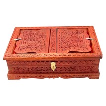 book stand for reading Holder Bible, Quran, the Gita, Wooden Carved Gift - $44.13