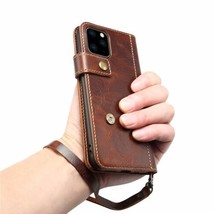 Genuine Magnetic Flip Leather back Flip Case Cover For iPhone 13 13 Pro 13 Max - £71.34 GBP