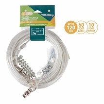 X-L Vibrant Life 60ft 120lbs Dog Trolley 10ft Runner Cable Tie Out X-Lar... - $24.72