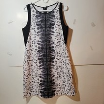 Reed Abstract Animal print sleeveless scoop neck mini dress size large - £17.42 GBP