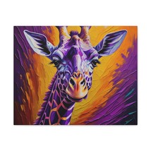 Giraffe Abstract Purple Modern Oil Painting Canvas Wall Art for Home Decor Read - £68.54 GBP+