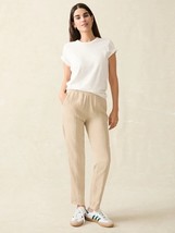 Faherty Arlie Pant SMALL Safari Tan Women Pull On Stretch Waist Linen Te... - $29.99