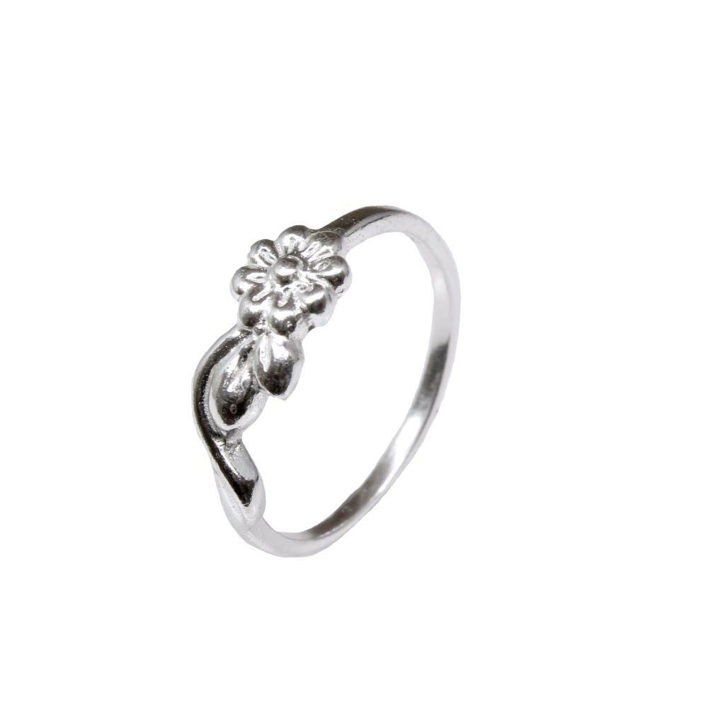 Primary image for Echt Massiv Silber Blume Form Damen Finger Ring