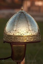 18ga Brass Full Work Medieval Late Conical Viking helmet gift item new - £1,093.05 GBP