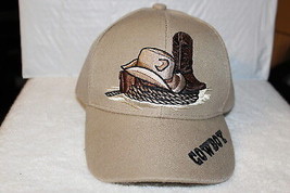 Cowboy Hat Boots Rope Outdoor Baseball Cap Hat ( Beige ) - £9.09 GBP