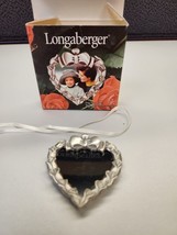 New Longaberger Pewter Heart Shape with Frame Basket Tie-On ornament - £8.21 GBP