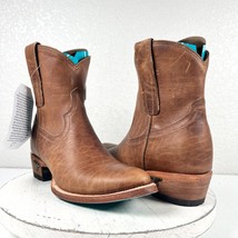 Lane PLAIN JANE Womens Short Cowboy Boots 7 Western Booties Brown Leathe... - $173.25