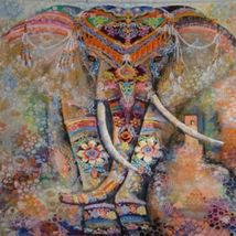 Elephant in Pastels Tapestry 200 cm x 150 cm Wall Hanging Boho Home Decor image 3