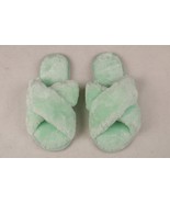 Crazy Lady Womens Fluffy Furry Mint Green Slipper Soft Slip on Anti-Skid... - $25.79 CAD