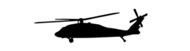 4&quot; us military aircraft silhouette sikorsky uh-60 blackhawk decal usa made - £21.51 GBP