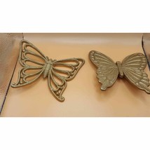 Gold Glitter Butterflies Pair Set of Two (2) - £20.69 GBP