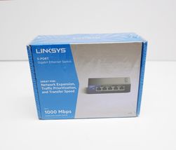 Linksys SE3005 5 Port Gigabit Ethernet Switch - Black/Blue  image 2