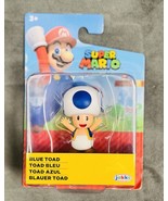 Jakks Pacific World of Nintendo Super Mario Blue Toad 2.5&quot; Figure NEW - $11.65