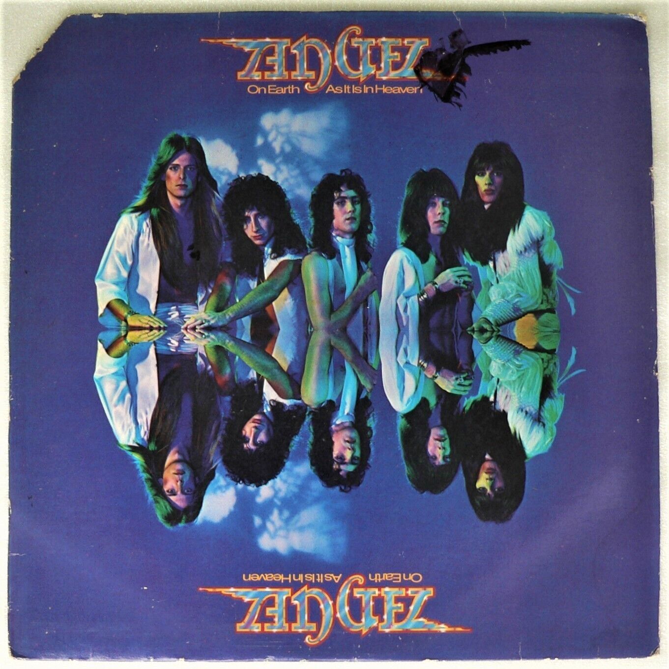 ANGEL ~ ON EARTH AS IT IS IN HEAVEN ~ &#39;77 VINYL LP ~ EX- / FAIR ~ Hard G... - $9.89