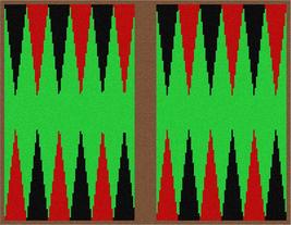 Pepita Needlepoint Canvas: Backgammon Red Black Green, 16&quot; x 12&quot; - £116.98 GBP+