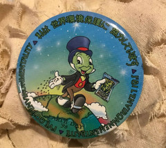 1998 Disney Jiminy Cricket Earth Day Environmentality Button Pin Collector Cast - £9.94 GBP