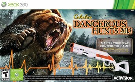 Cabelas Dangerous Hunts 2013 Xbox 360 W/ Gun New! Hunting, Lion, Tiger Bear Hunt - £63.28 GBP