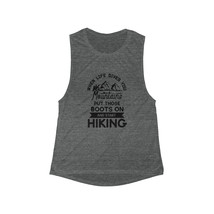 Women&#39;s Motivation Hike Flowy Scoop Muscle Tank Top in Black and White - £22.22 GBP+