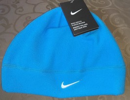 Nike Unisex Artic Fleece Bright Blue White Logo Winter/Running Beanie One Size - £18.78 GBP