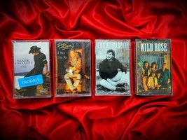 1990s Country Music Cassette Tapes Wild Rose Eddie Rabbitt Jesse Hunter Lot New - £17.79 GBP