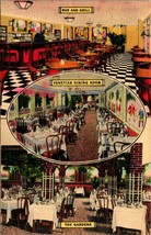 New York NY NYC Zucca&#39;s Restaurant Multi Unused UNP Vtg Linen Postcard - £3.12 GBP