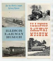 2 Illinois Railway Museum Brochures Electric Cars Steam Powered Trains - $18.81