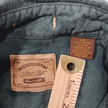 St John's Bay Men's Green Heavyweight Long Sleeve Shirt Pockets Size Large image 3