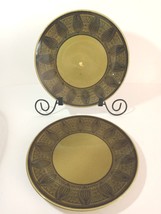 Taylor Smith Taylor Ironstone Mid Century Atomic Onion 10&quot; Dinner Plates Lot 2 - £16.22 GBP