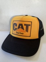 Vintage Cat Diesel Power Hat Caterpillar Tractor Trucker Hat adjustable Gold Cap - £13.77 GBP