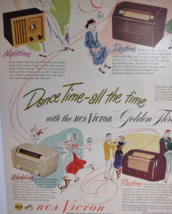RCA Victor Radio Print AD Vintage 1948 Models 66X13 65X2 66X1 75X11 Frame Ready - £19.87 GBP