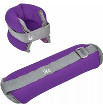 Flo 360 Ankle &amp; Wrist Weights 1 Lb Each (2 Lb Set) Purple - £19.92 GBP