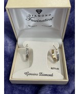 Diamond Fascination 10K Yellow Gold Pear Shape Accent Hinged Hoop Earrings - $158.39
