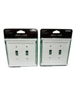 Set Of 2 Allen + Roth Capitol Double Toggle Wall Plate White Finish 0325968 NIP - $11.24