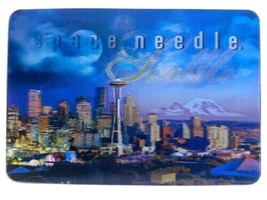 Seattle Space Needle Night Skyview 3D Postcard - £4.69 GBP