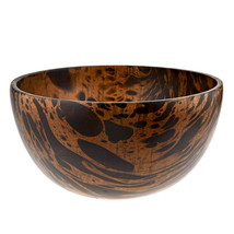 Versatile 10 Inches Mango Tree Wood with Dark Stain Kitchen Décor Serving Bowl - £29.70 GBP