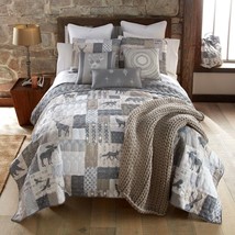 Donna Sharp Wyoming King 3-Piece Set Quilt Lodge Southwest Deer Bear Wolf &amp; Tote - £73.11 GBP