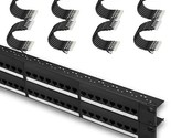 Patch Panel 48 Port Cat6 Bond With 2 * 24 Pack Patch Cable Cat6 1Ft Black - $214.99