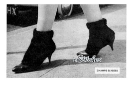 1959 Spats or Shoe Cover for Heeled Shoes, Warmth - Knit pattern (PDF 4159) - £2.96 GBP