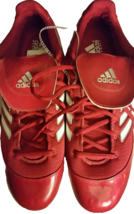 Adidas Men's Excelsior 5 Low Red Baseball Metal Cleats Size 16 NEW - $44.48