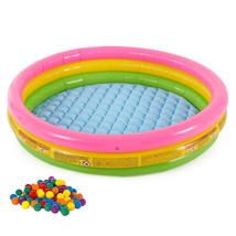 Intex Inflatable Sunset Glow Kiddie Pool w/Multi-Color Fun Ballz, 100 Pack - $67.49