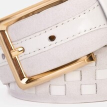 The Eugene White & Gold Woven Leather Belt image 5