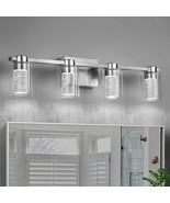 Zhizenl 4-Light Bathroom Light Fixtures, Brushed Nickel (Cool/Neutral/Warm) - £58.88 GBP